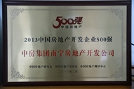 A4、2013中國房地產(chǎn)開發(fā)企業(yè)500強